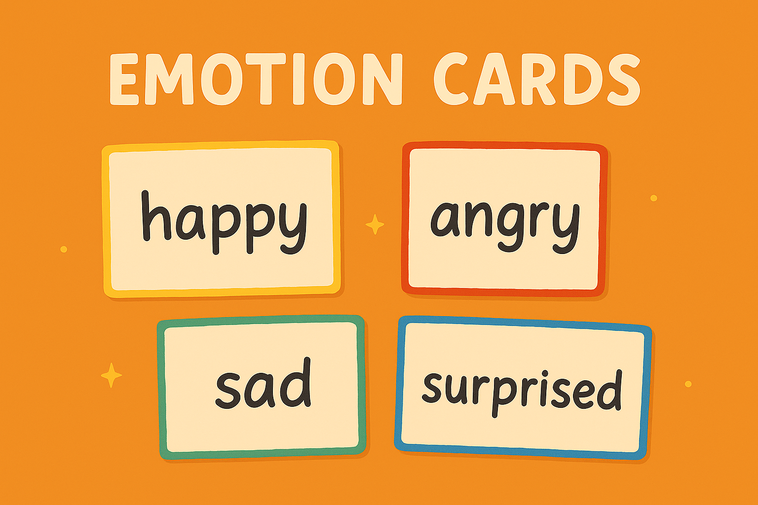 Cartoon of emotion cards