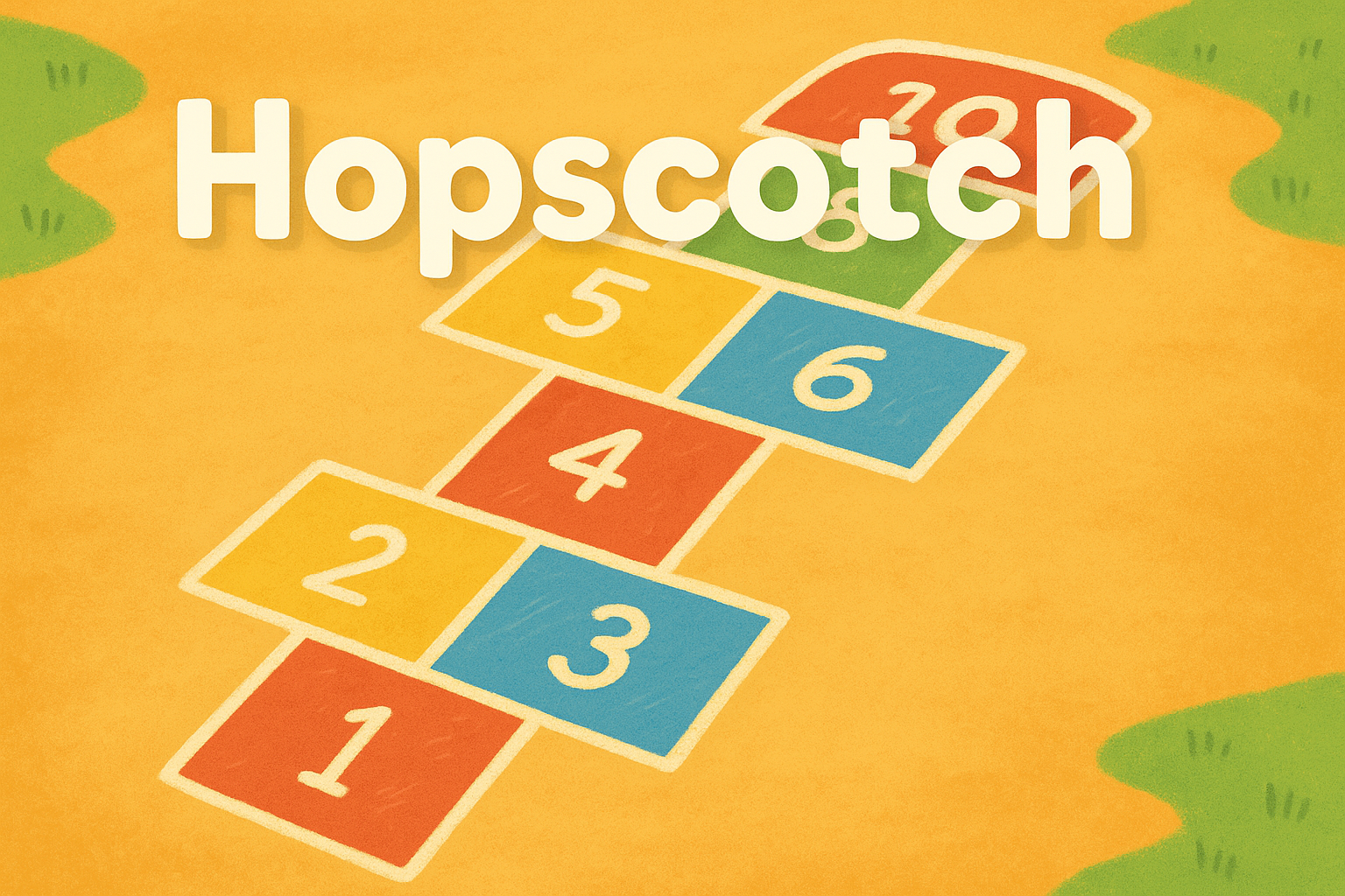 Cartoon image of hopscotch