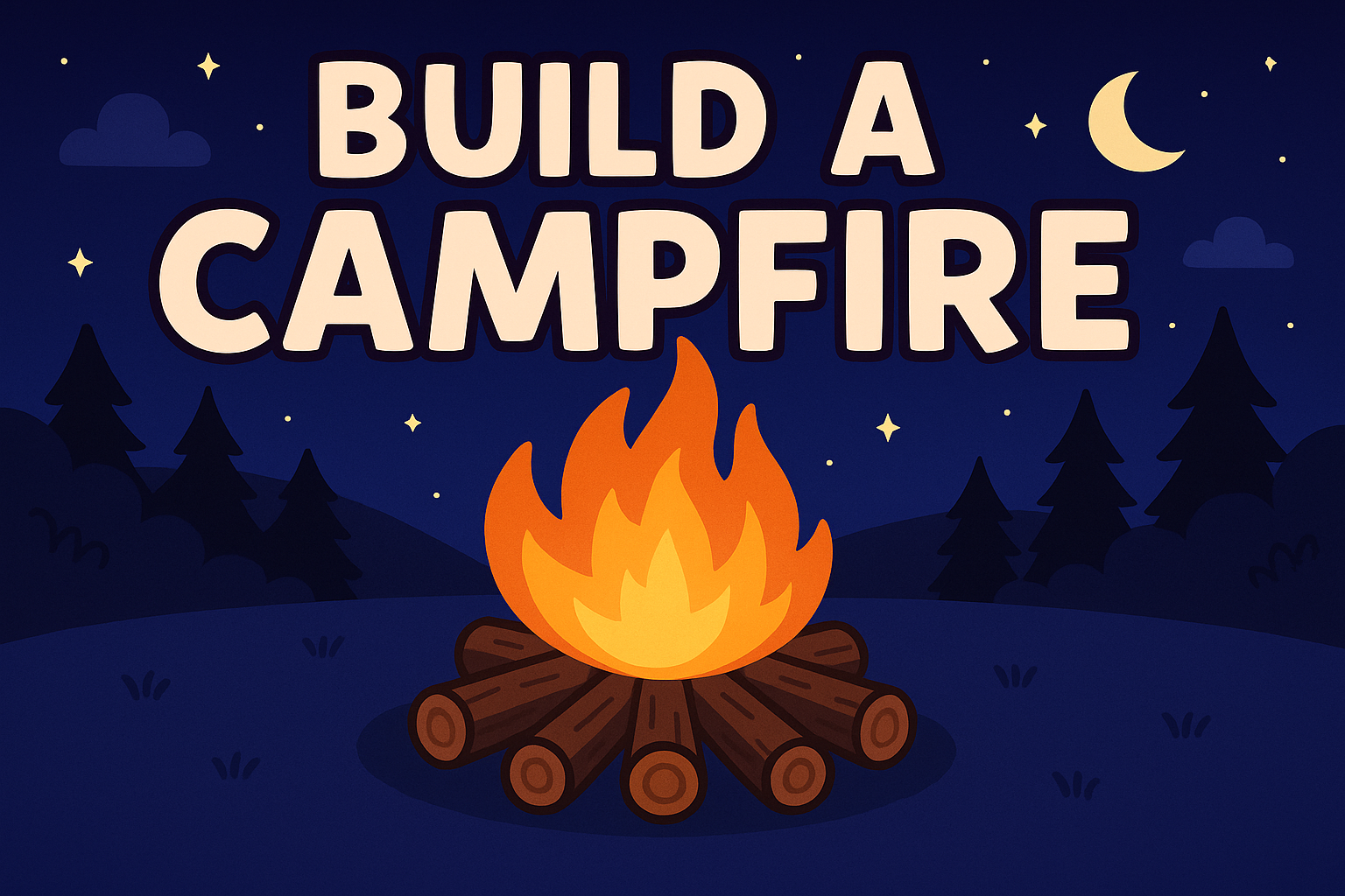 Cartoon image of a campfire