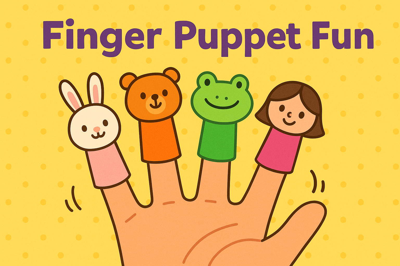 Cartoon image of finger puppets